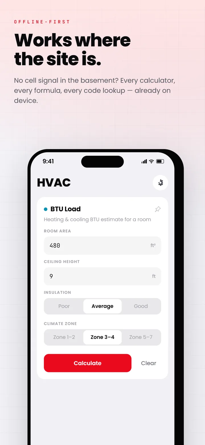 Offline-first — everything works with no signal